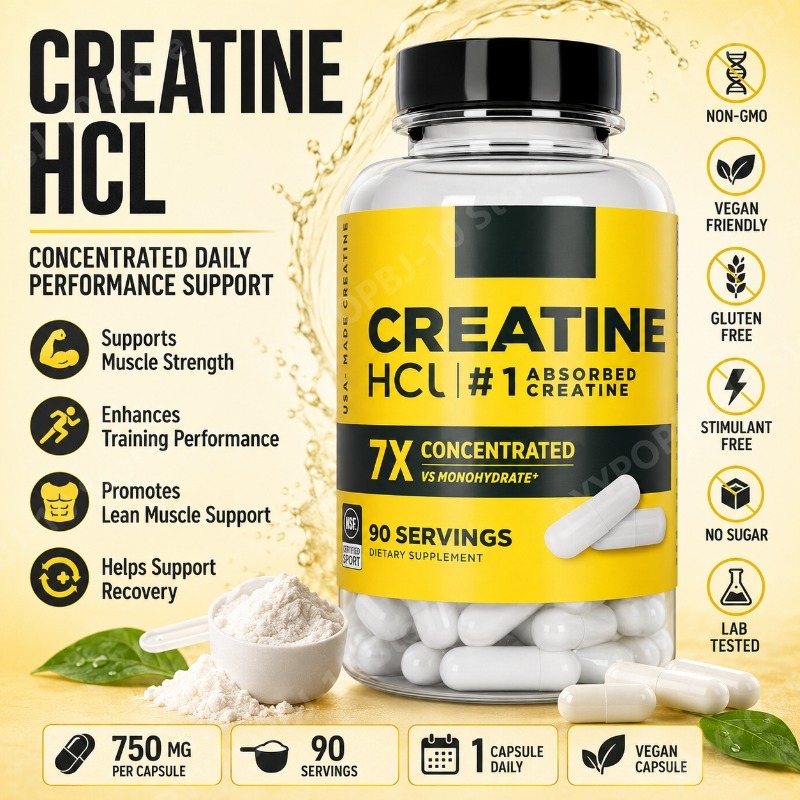 Nutrition Fitness Supplements - Kreatyna HCl 750mg 90 kapsułek Wsparcie