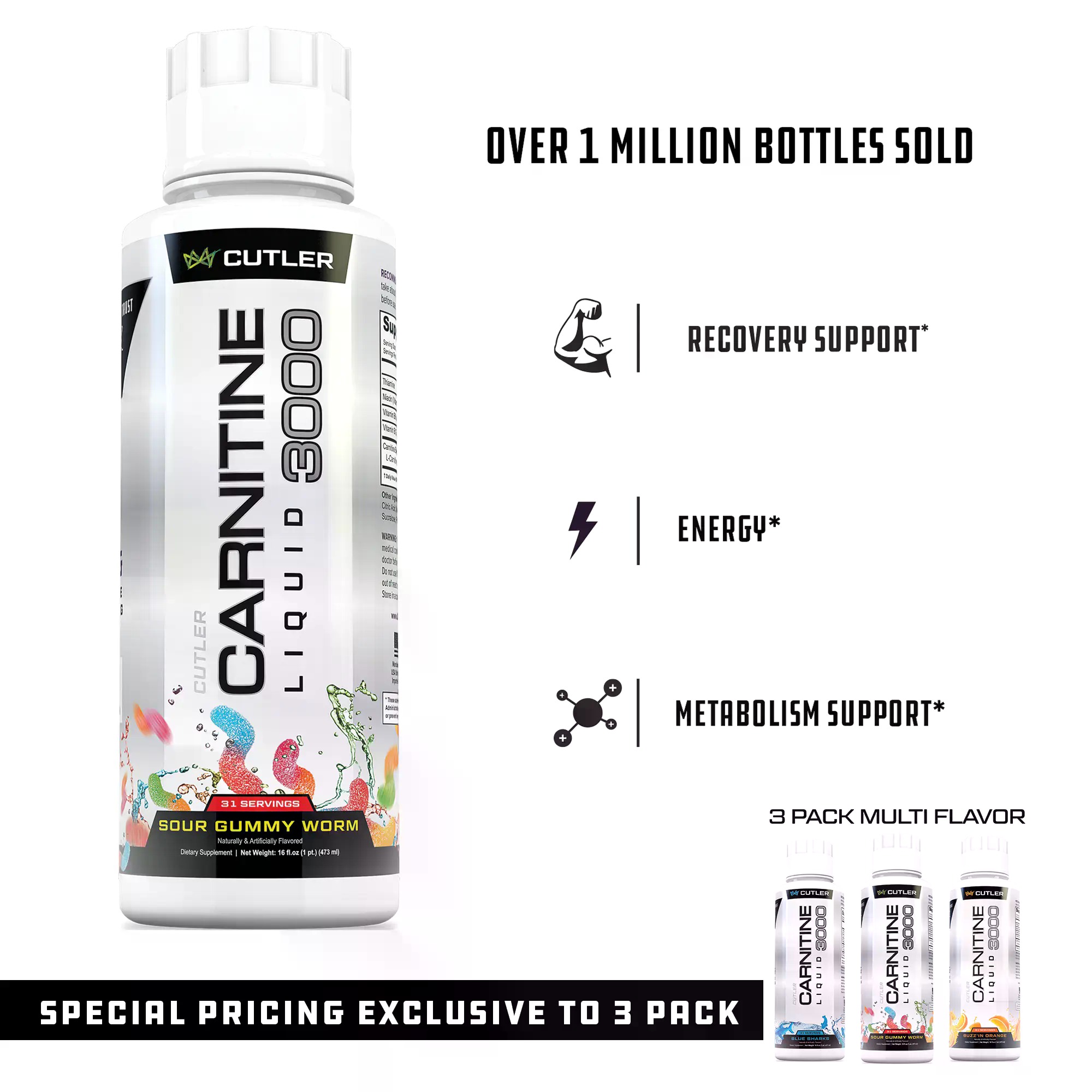 Nutrition Fitness Supplements - Cutler Nutrition Liquid Carnitine 3000 dla