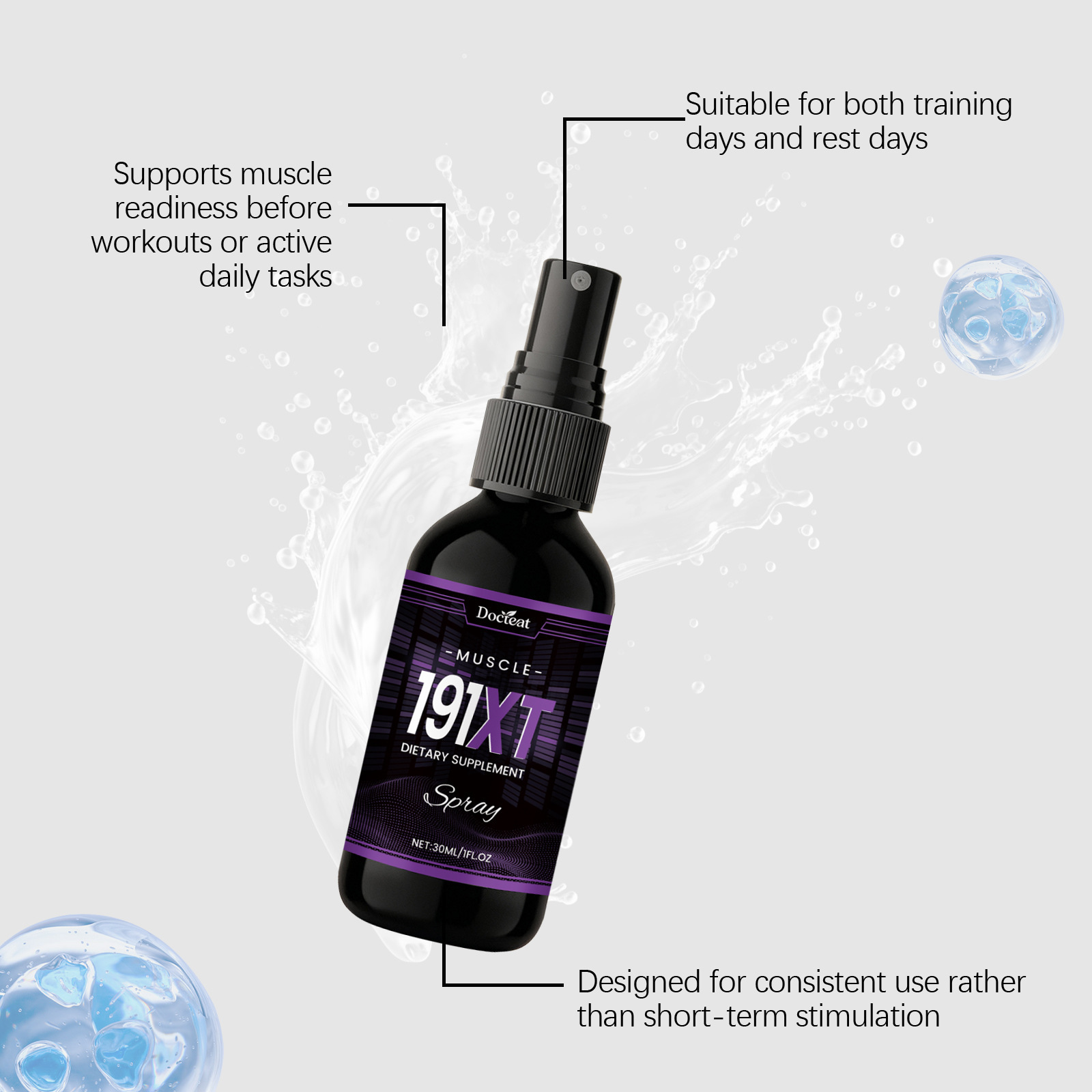 Spray na wzrost mięśni, wzmacn – Nutrition Fitness Supplements recenzja i cena