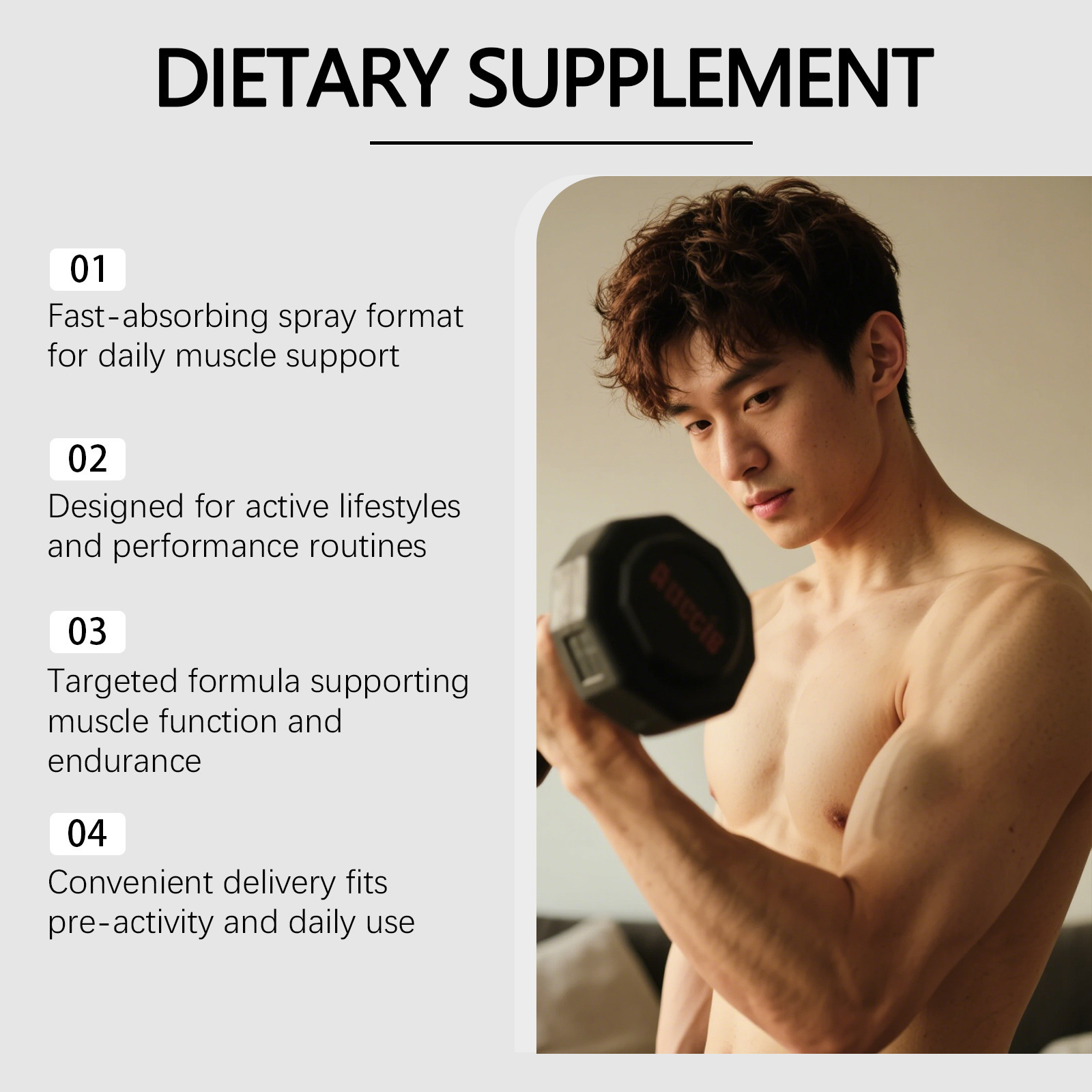 Spray na wzrost mięśni, wzmacn – Nutrition Fitness Supplements recenzja i cena