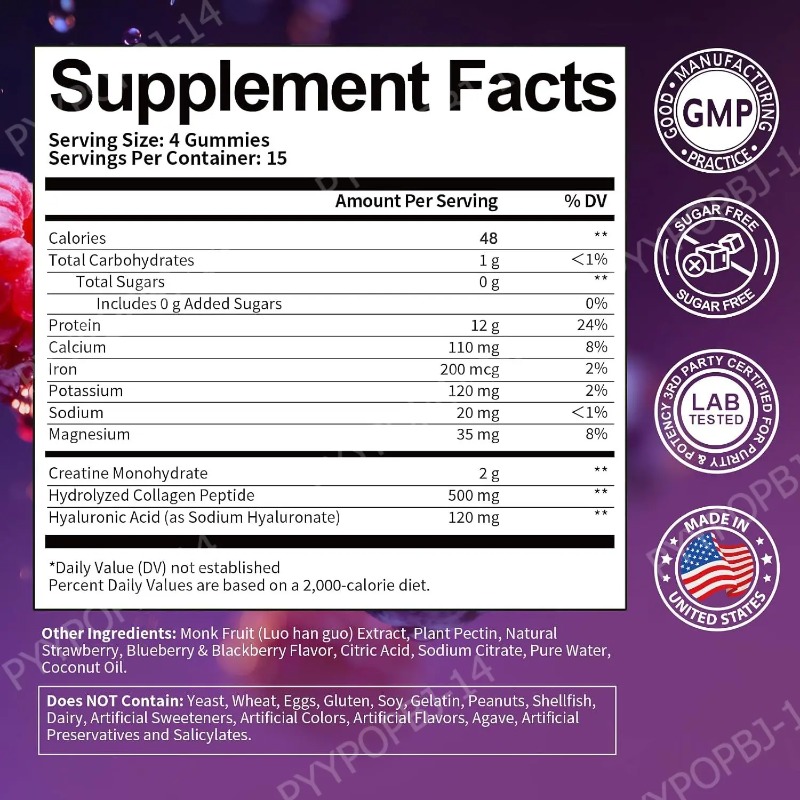 Żelki proteinowe z kreatyną, k – Nutrition Fitness Supplements recenzja i cena